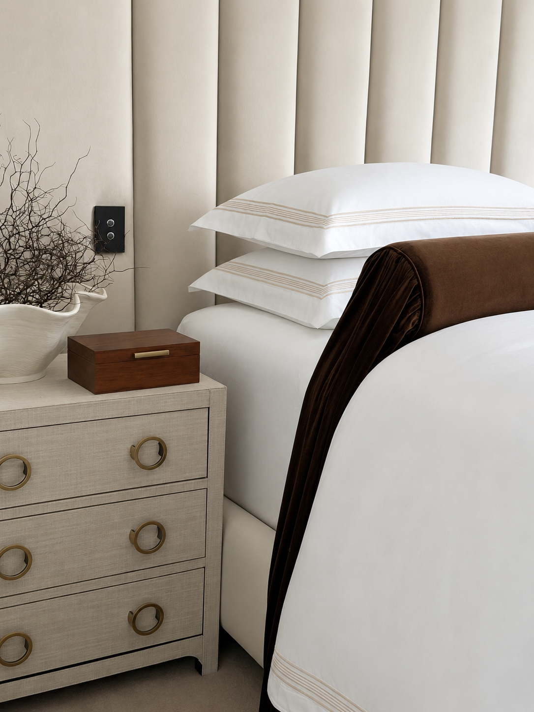LANCASTER CUSHION - CHOCOLATE BROWN