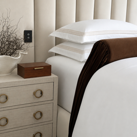 LANCASTER CUSHION - CHOCOLATE BROWN